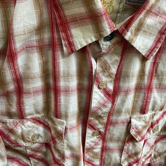 Soverign Code Mens Plaid Button Down Shirt Long Sleeve‎ Size XL Woven Pleasure - Picture 10 of 13